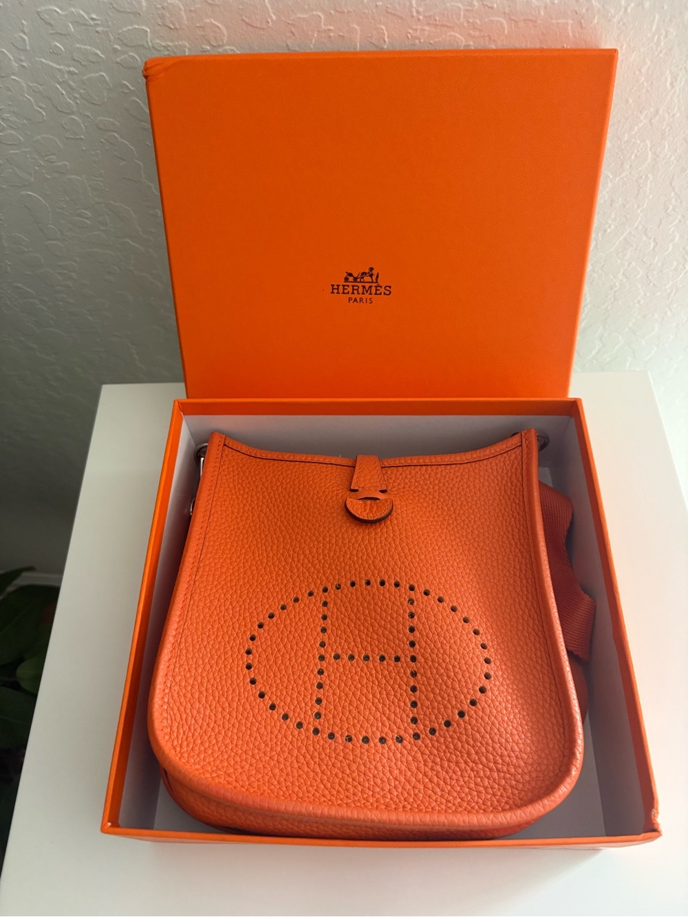 NWOT Hermes Evelyne Orange TPM or Très Petit Modèle